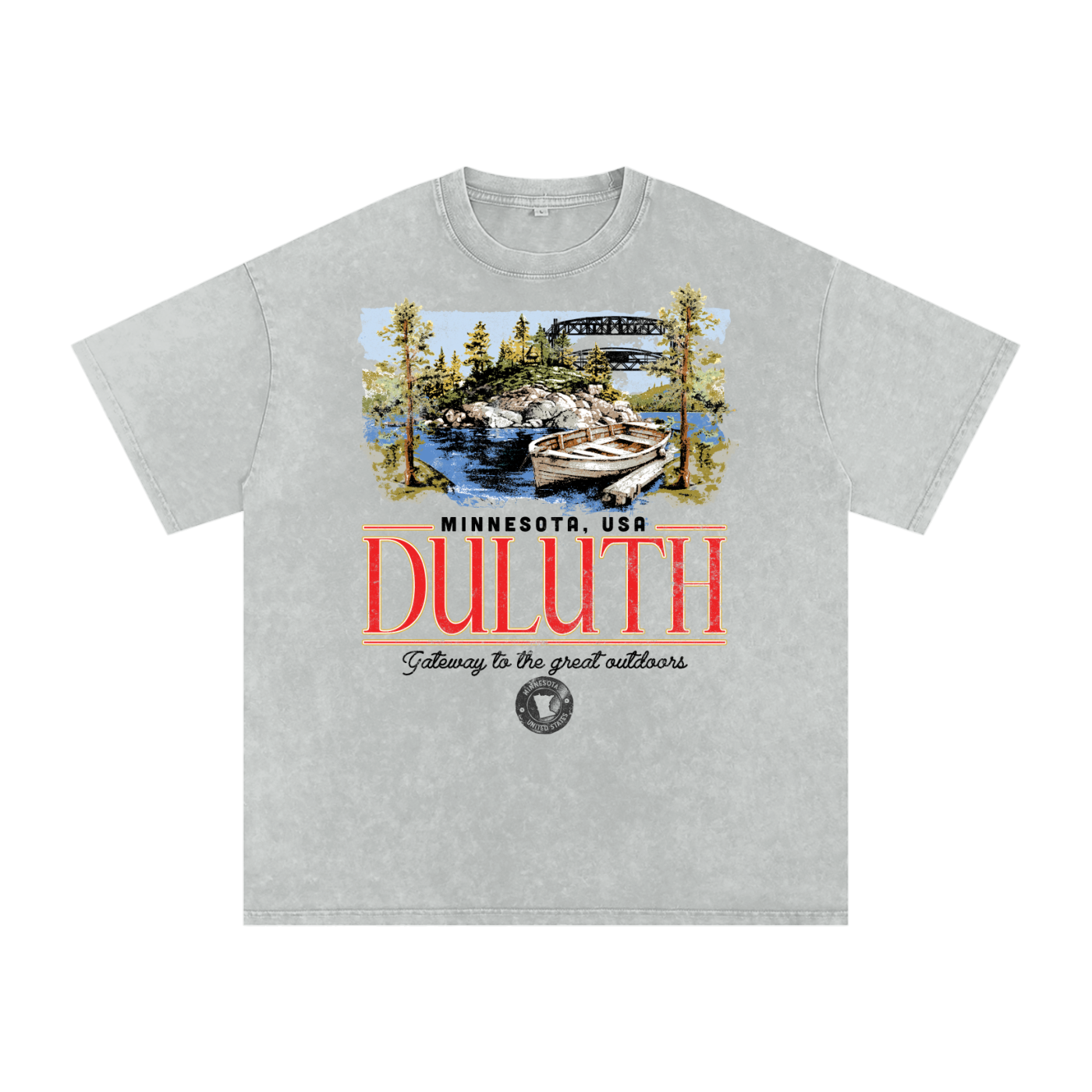 Gateway North Acid Wash Oversized Tee