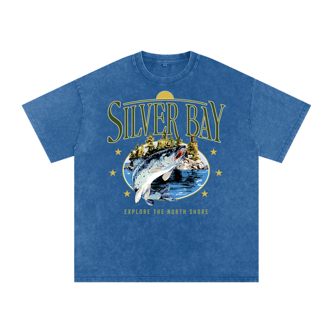 Surface Break Acid Wash Oversized Tee