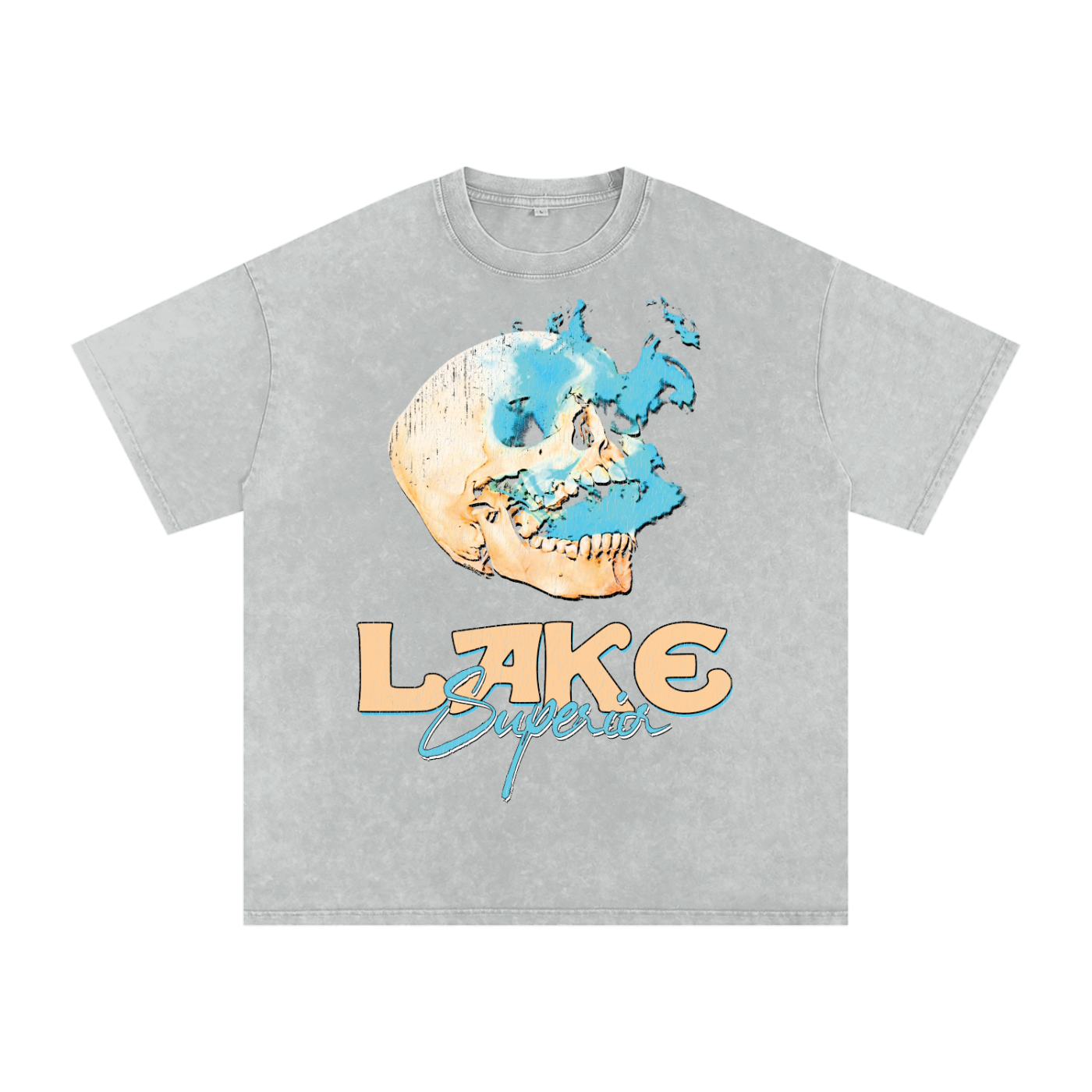 Sailor's Skull Acid Wash Oversized Tee