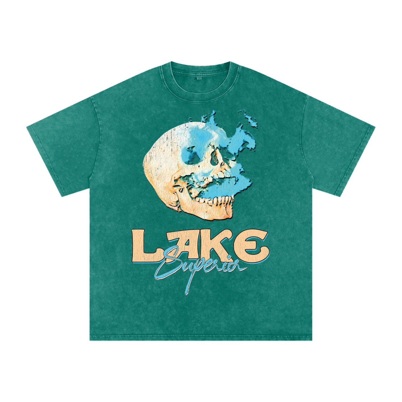 Sailor's Skull Acid Wash Oversized Tee