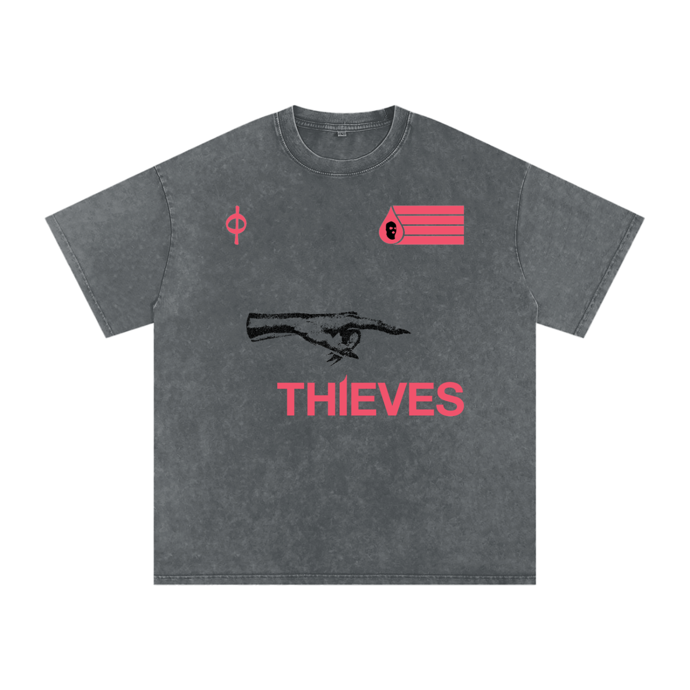 Thieves Acid Wash Oversized Tee