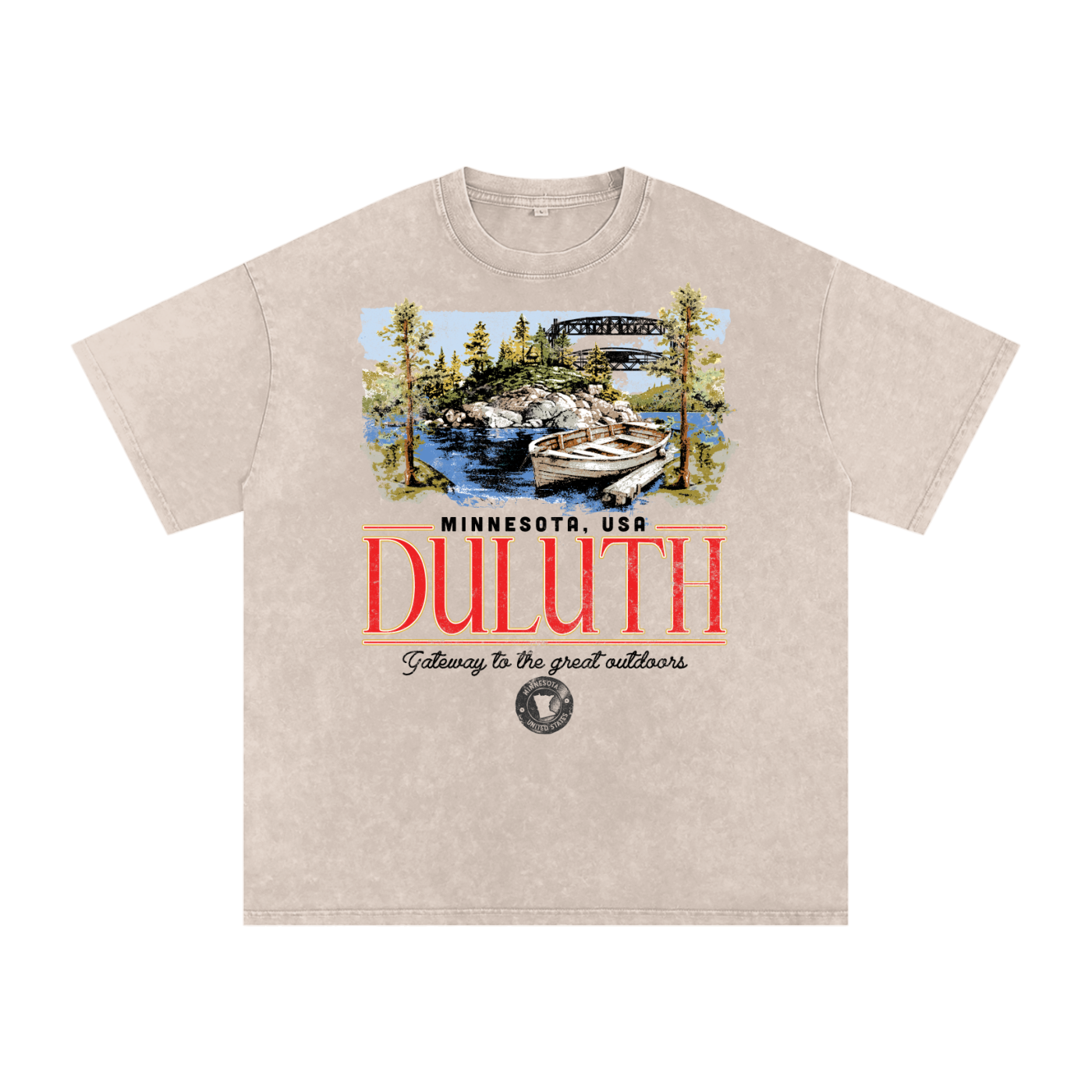 Gateway North Acid Wash Oversized Tee