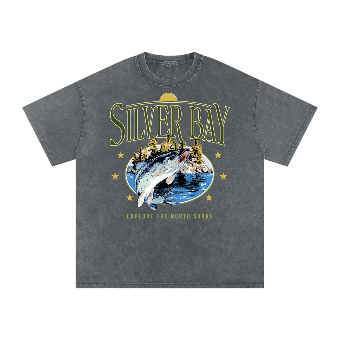 Surface Break Acid Wash Oversized Tee