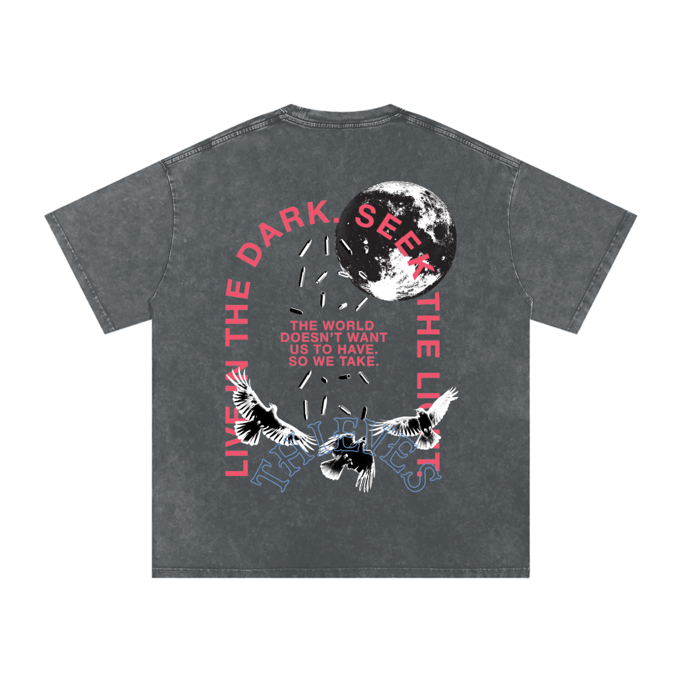 Thieves Acid Wash Oversized Tee
