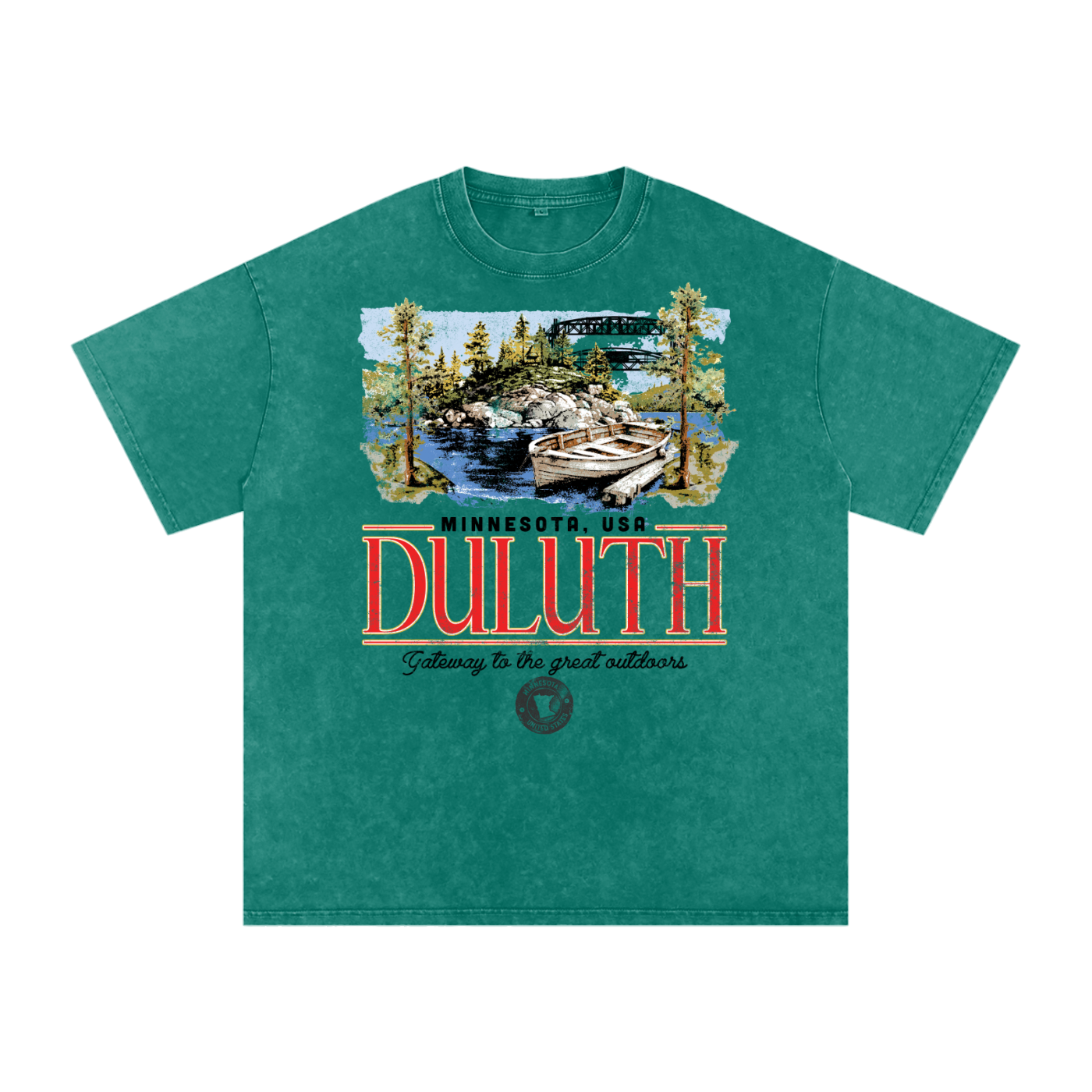 Gateway North Acid Wash Oversized Tee