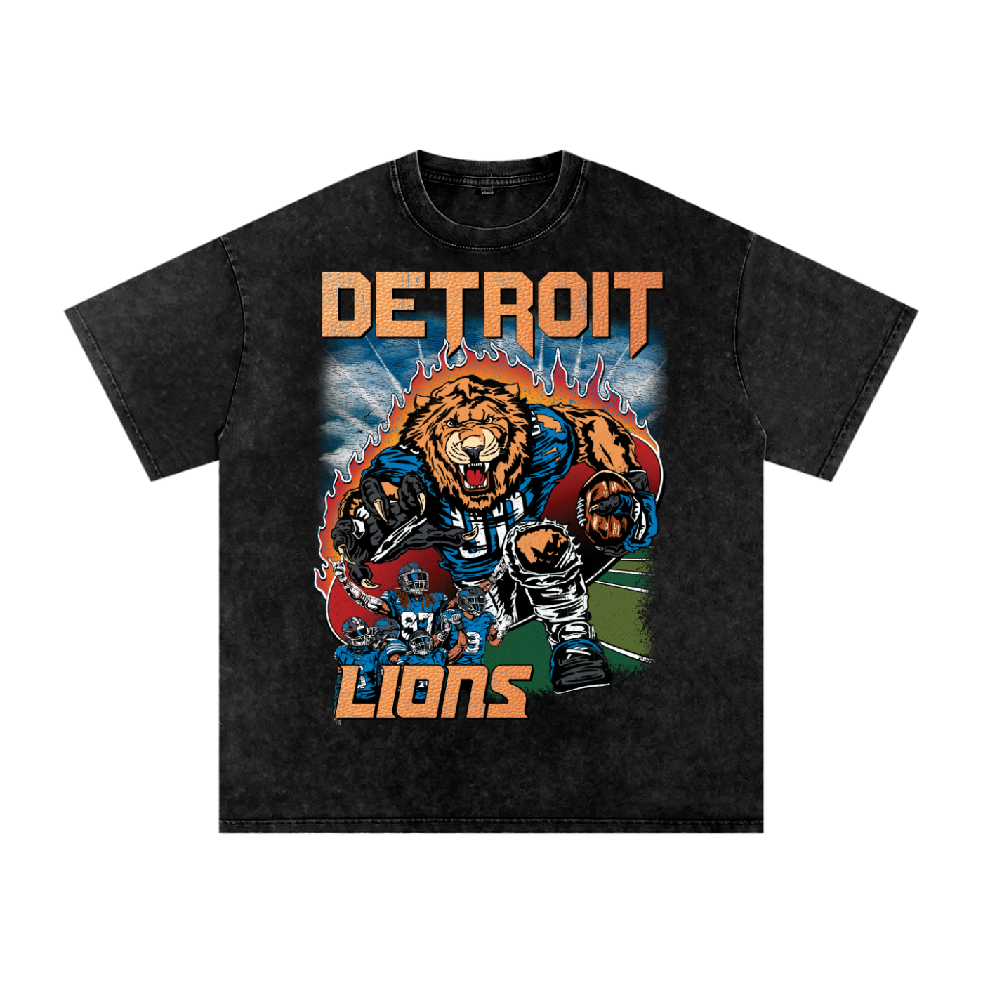 Motor City Mauler Acid Wash Oversize Tee