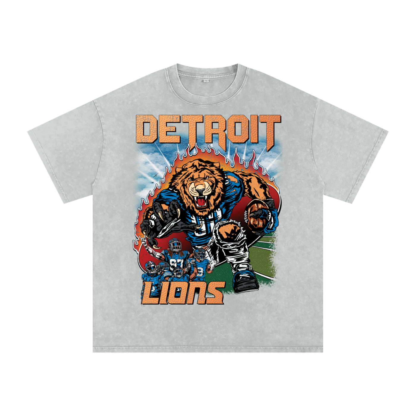 Motor City Mauler Acid Wash Oversize Tee