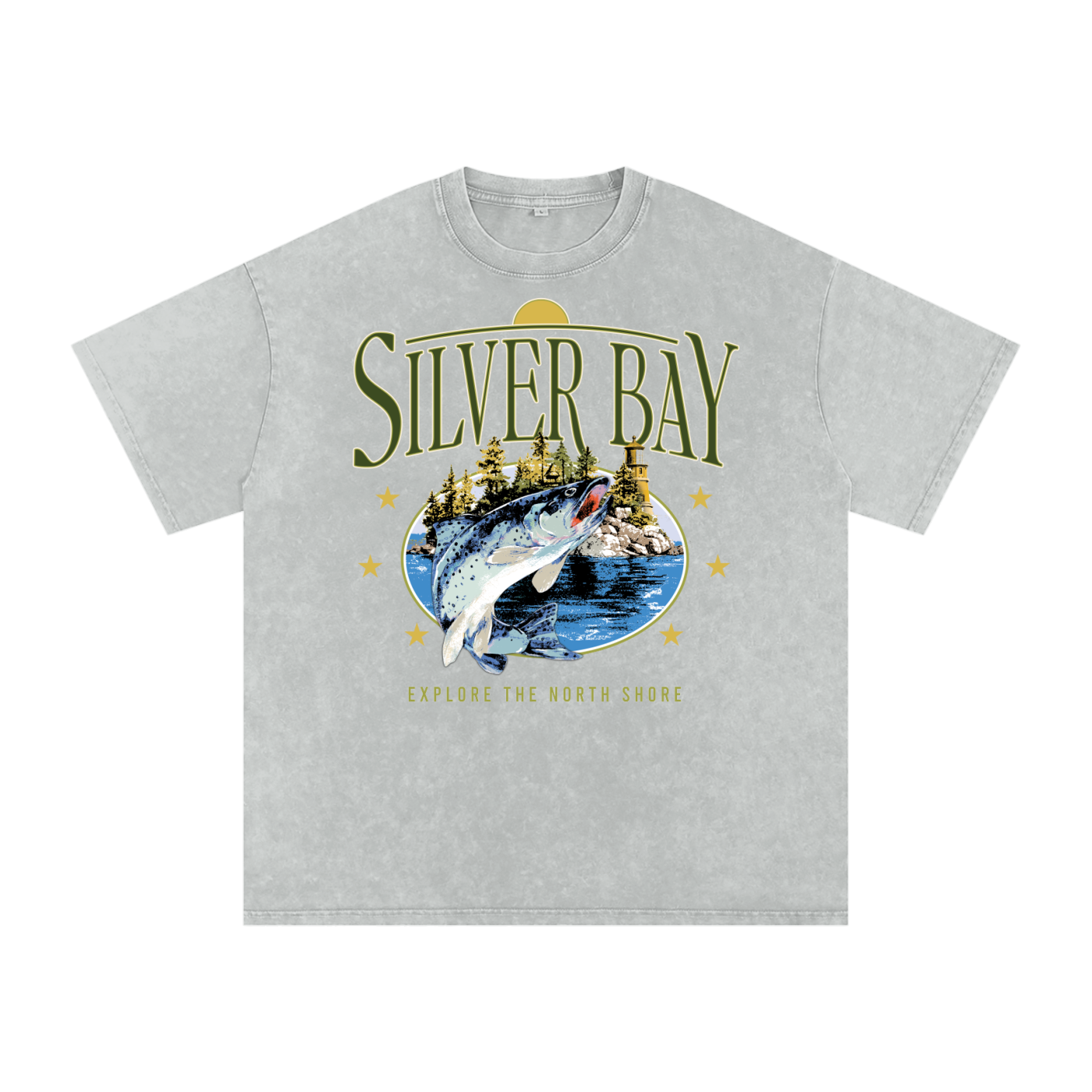Surface Break Acid Wash Oversized Tee
