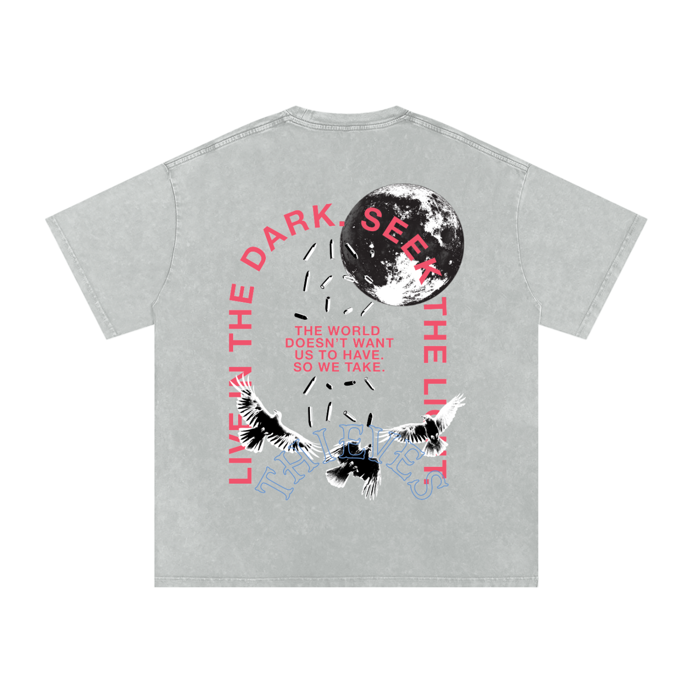 Thieves Acid Wash Oversized Tee
