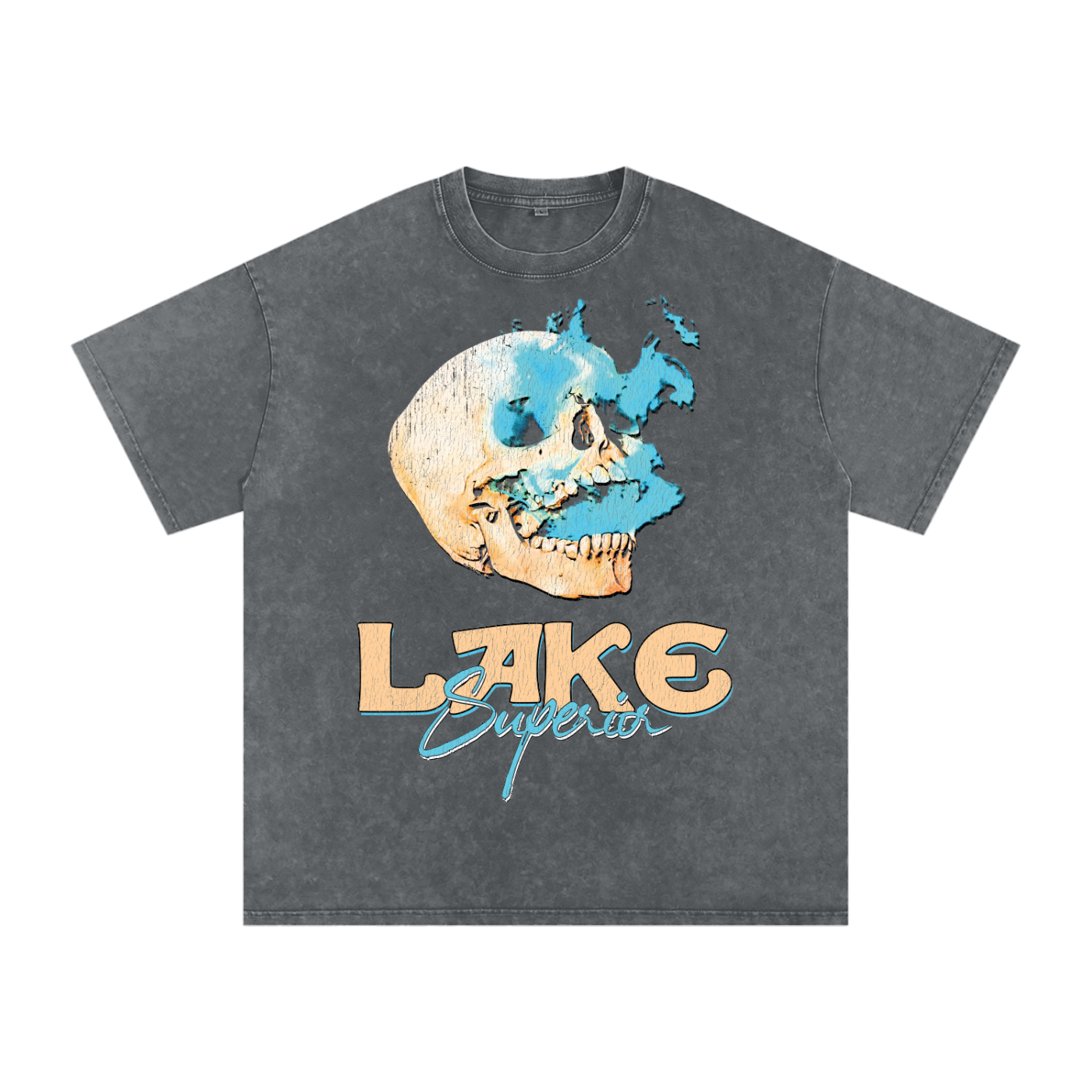 Sailor's Skull Acid Wash Oversized Tee