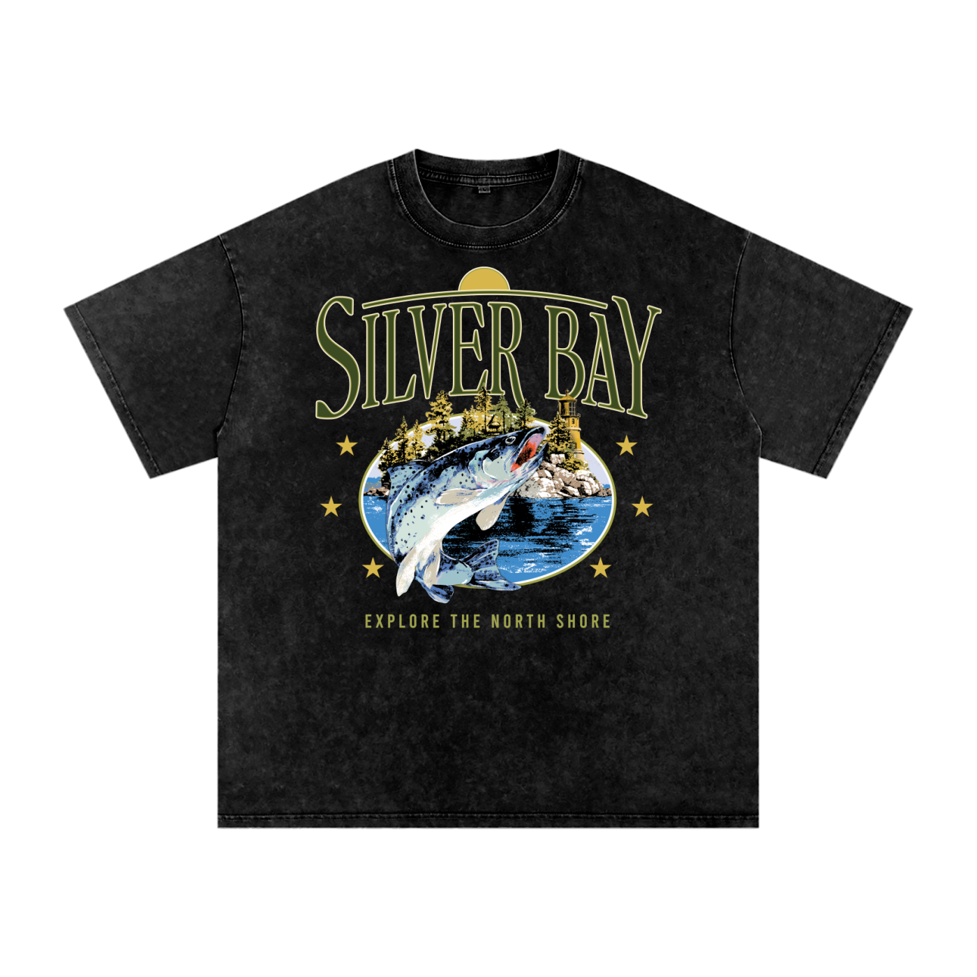 Surface Break Acid Wash Oversized Tee