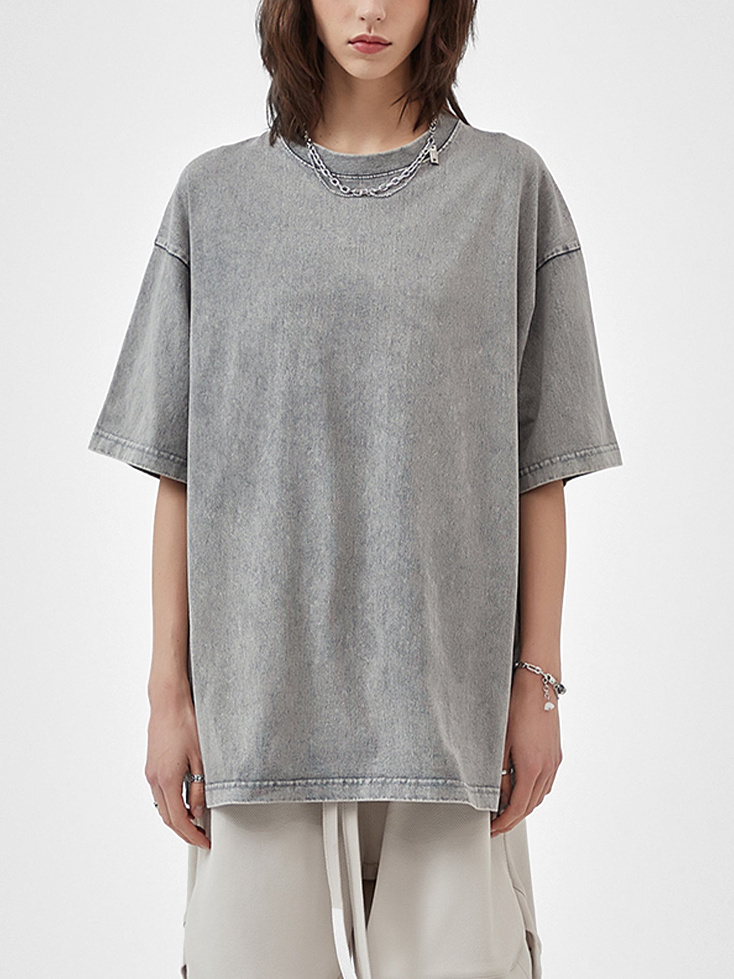 Abduction Acid Wash Oversized Tee