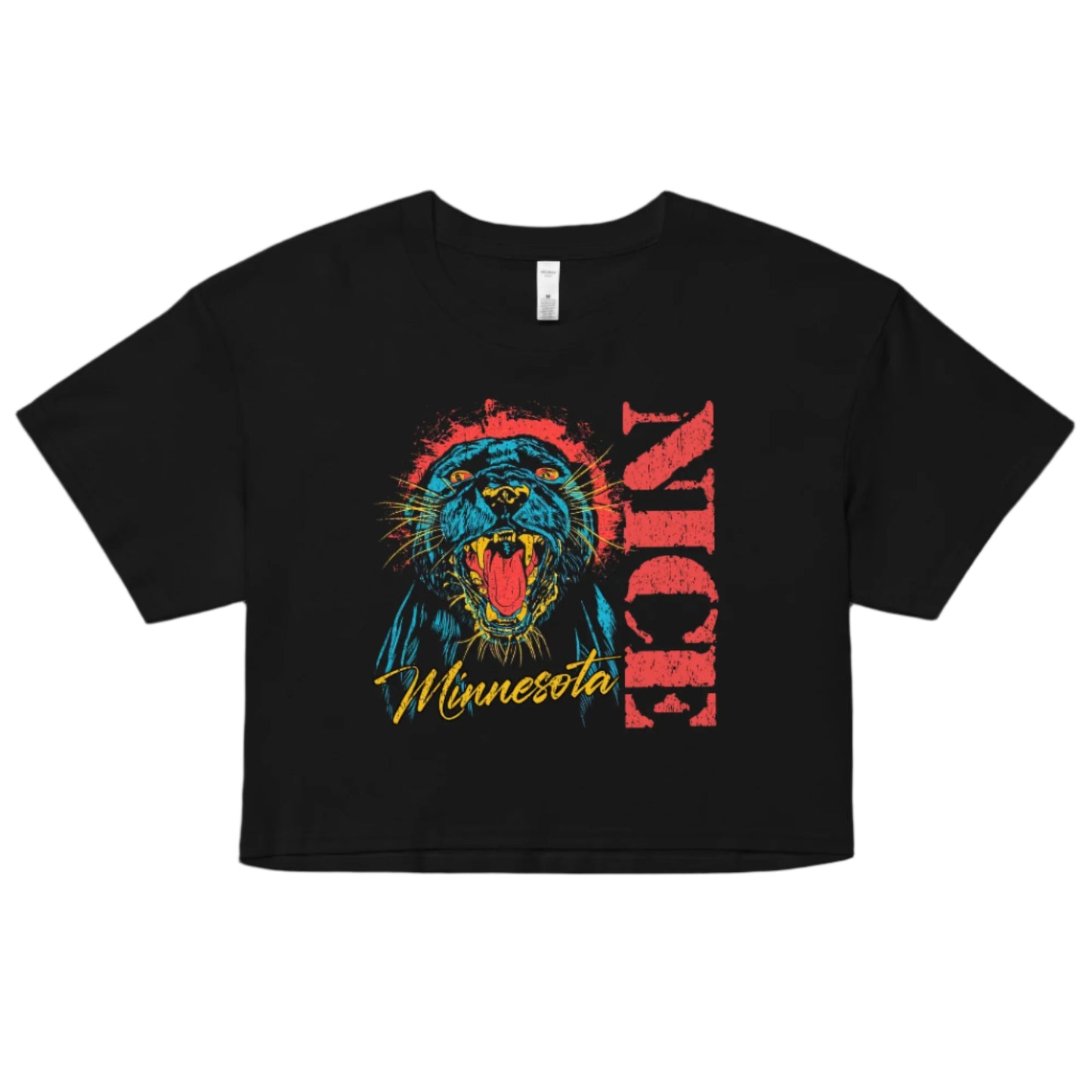 MN Nice Black Cat Crop Top