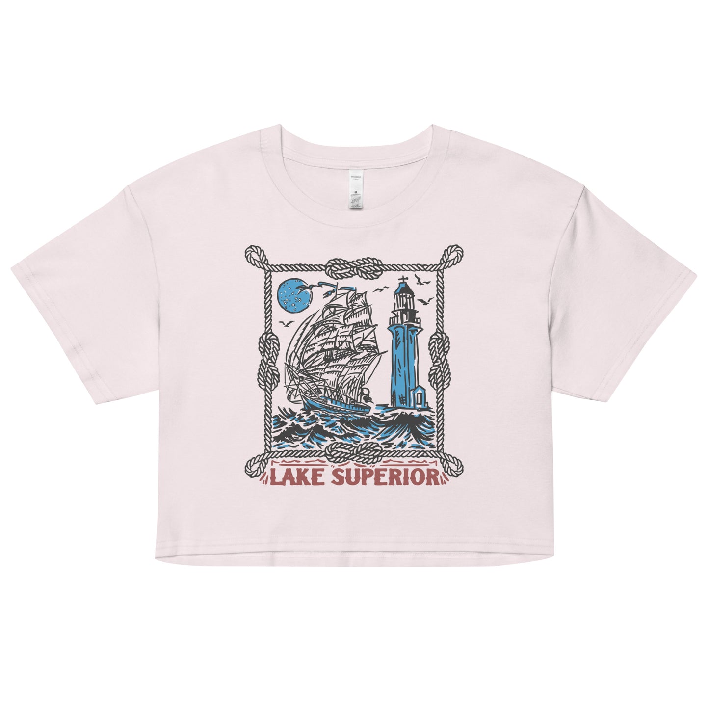 Lake Superior Rough Waters Crop Top