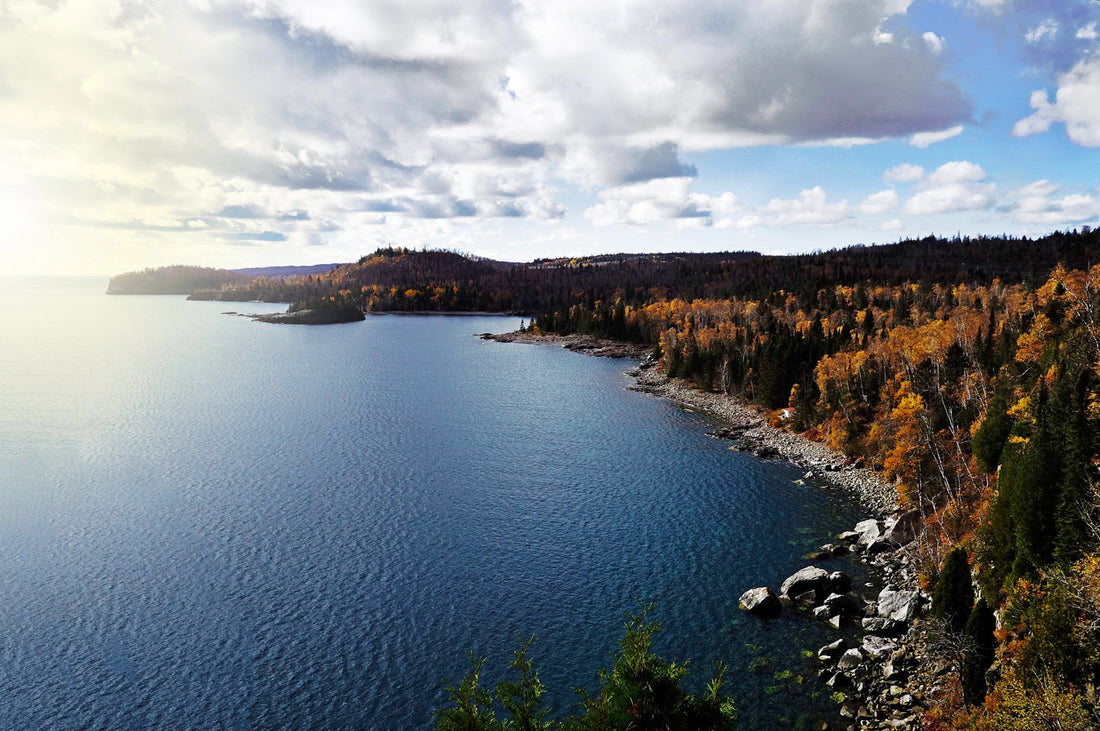 View of Sawtooth Mountains along Lake Superior in Minnesota's Superior National Forest