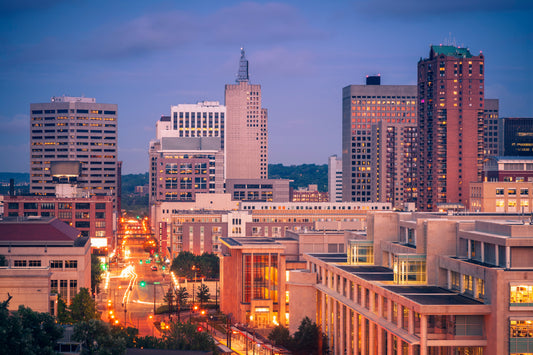 Skyline of St. Paul, Minnesota at night