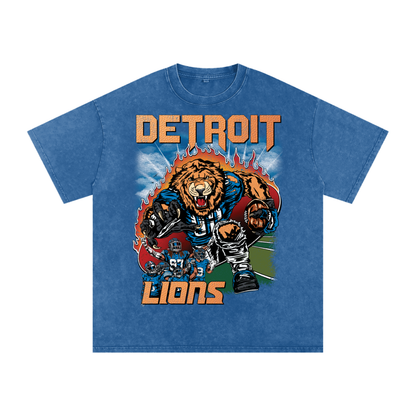 Motor City Mauler Acid Wash Oversize Tee