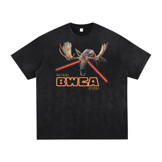 BWCA Lazer Moose Vintage Washed Hand-Frayed Tee