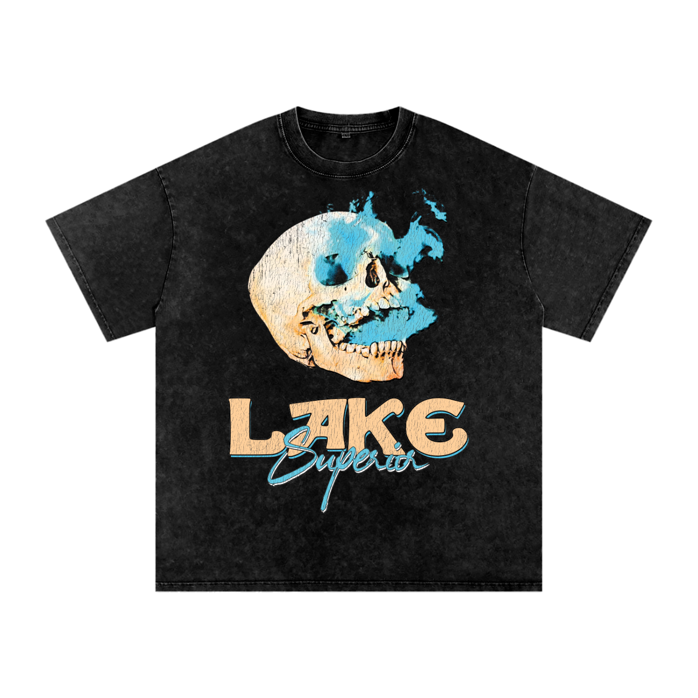Sailor's Skull Acid Wash Oversized Tee