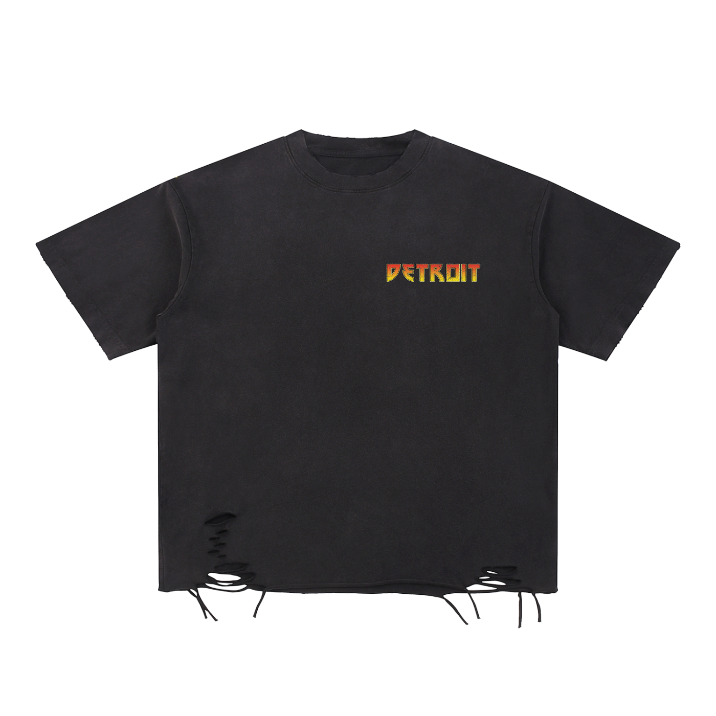 Detroit Rock City Snow Wash Raw-Hem Tee