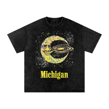 Good Night Michigan Snow Wash Oversized Tee