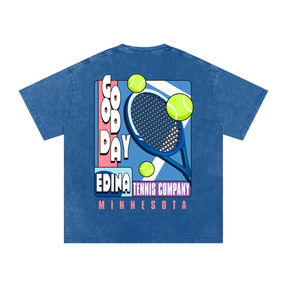 Edina Tennis Company Acid Wash Oversized Tee