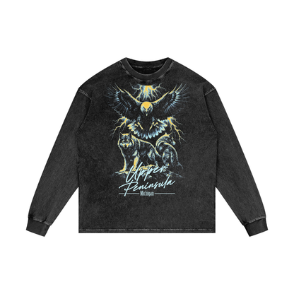 Screech + Howl Acid Wash Oversized Long Sleeve