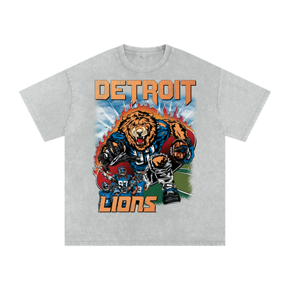 Motor City Mauler Acid Wash Oversize Tee