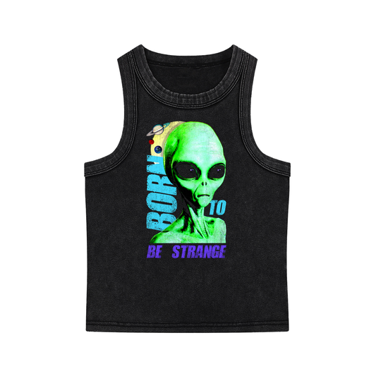 Strange Alien Snow Wash Tank Top