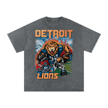 Motor City Mauler Acid Wash Oversize Tee