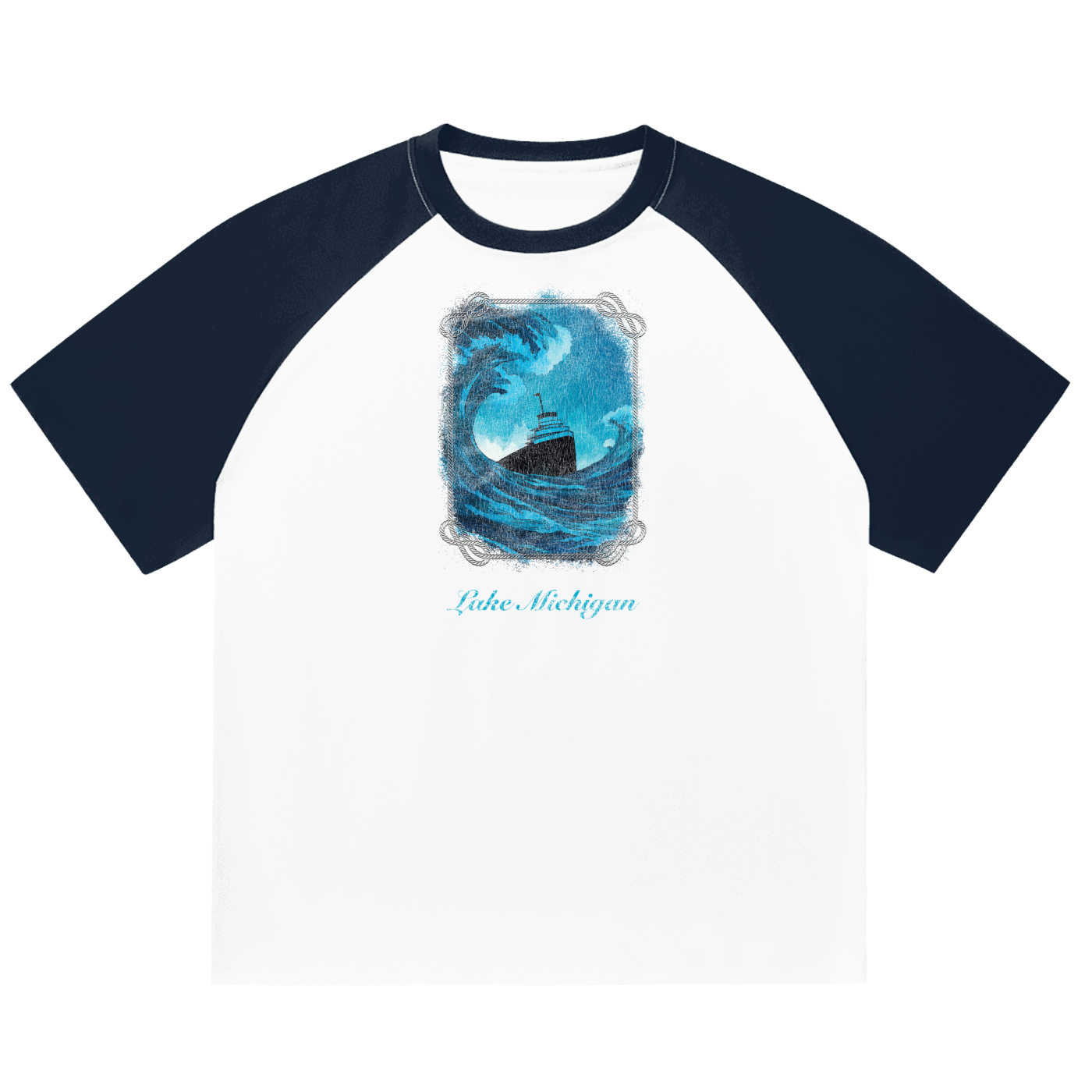 Lake Michigan Squall Raglan Sleeve Tee