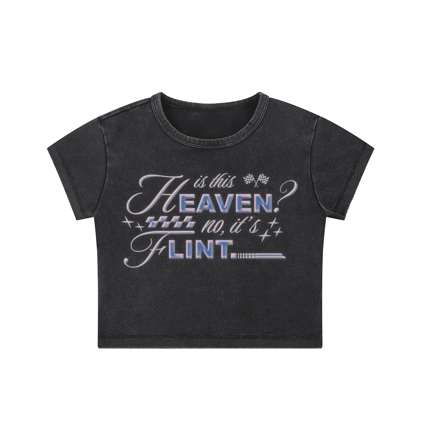 Flint = Heaven Snow Wash Crop Top