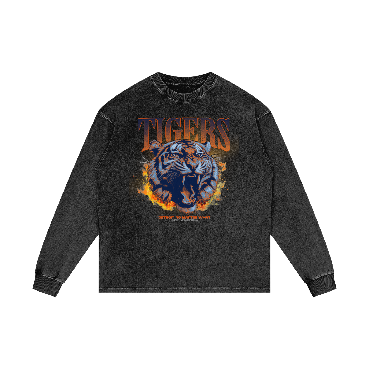 American League Acid Wash Oversized Long Sleeve