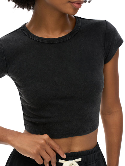 Flint = Heaven Snow Wash Crop Top