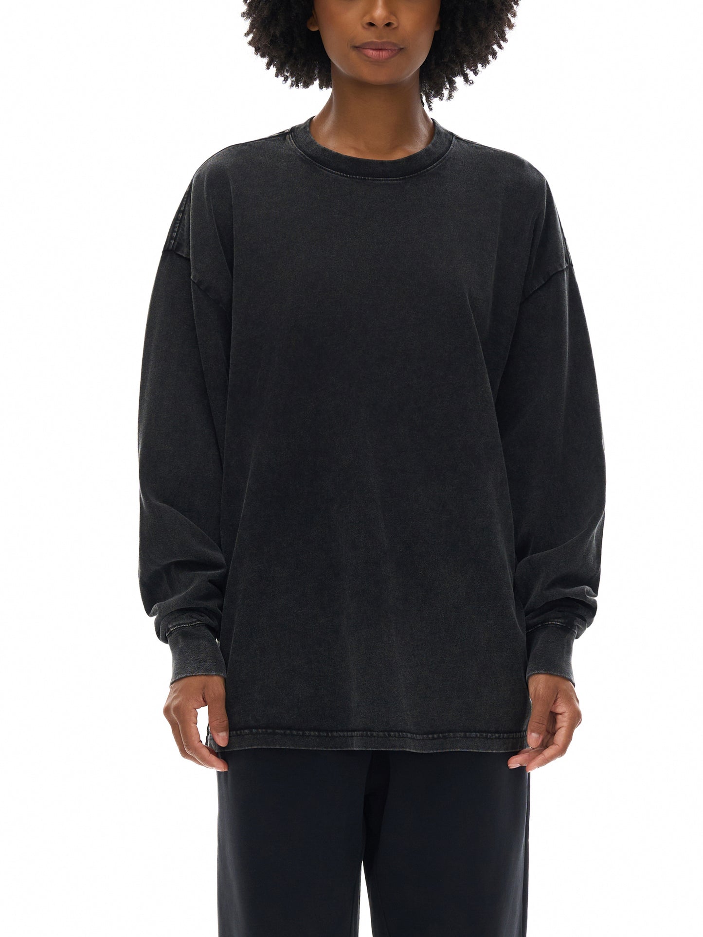 American League Acid Wash Oversized Long Sleeve