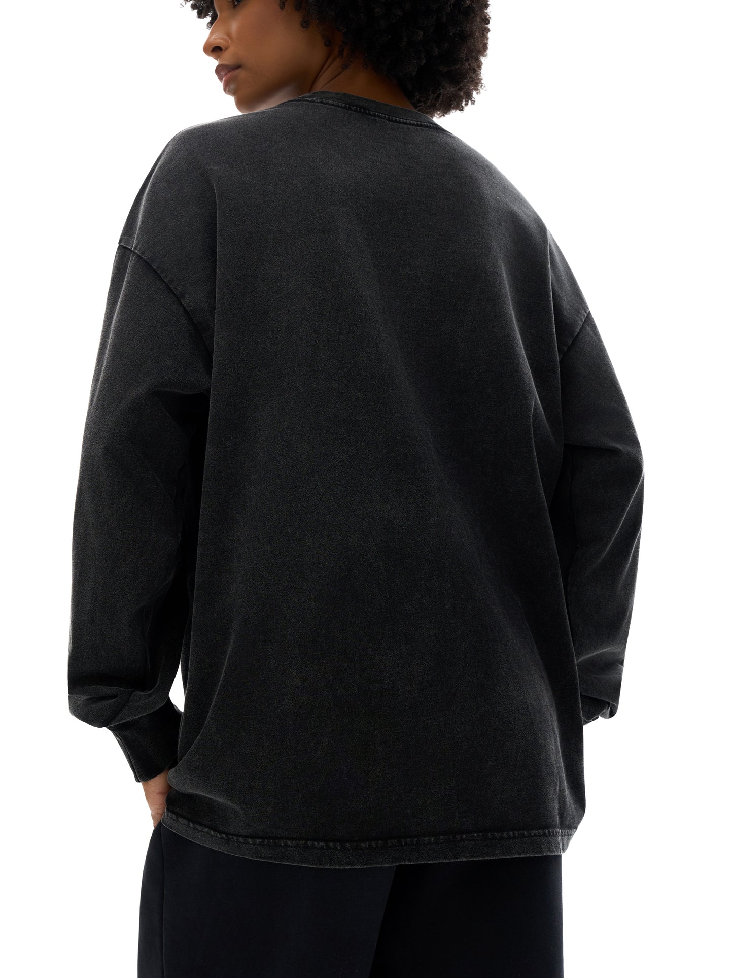 BWCA Lazer Moose Acid Wash Oversized Long Sleeve