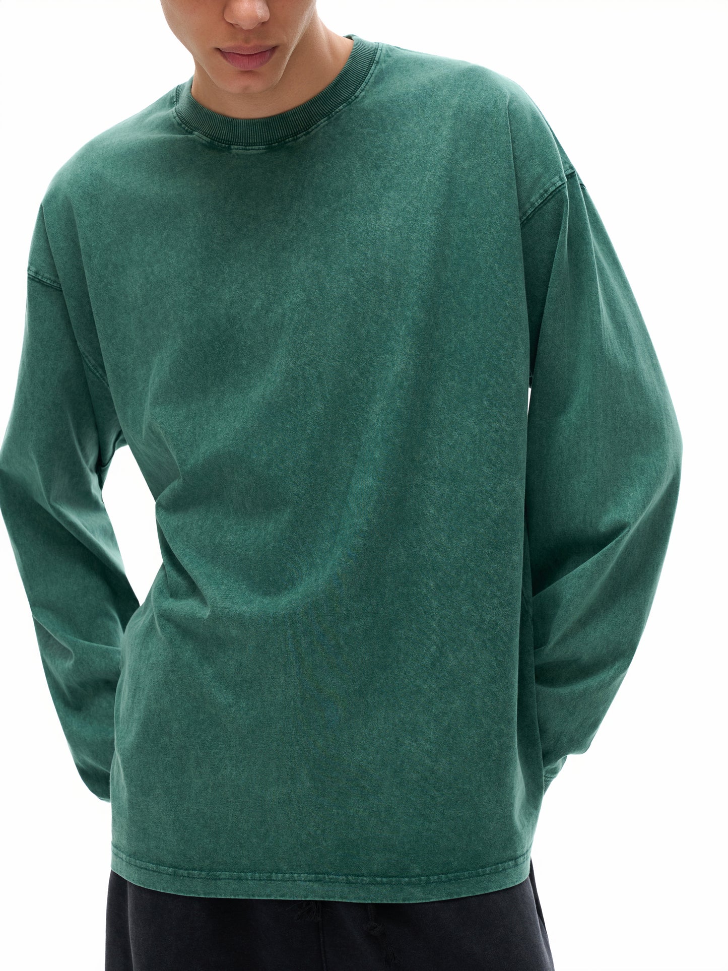 BWCA Lazer Moose Acid Wash Oversized Long Sleeve