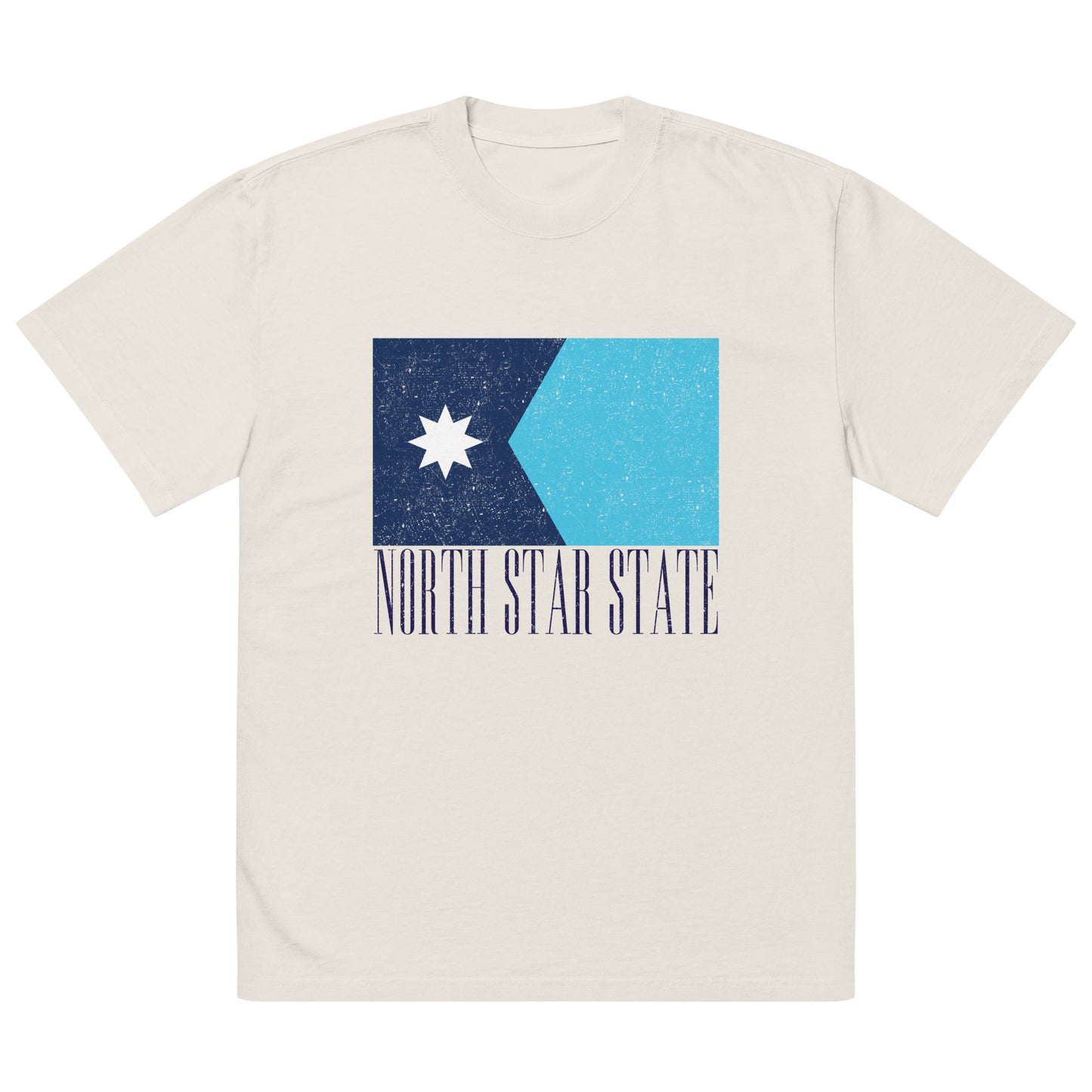 North Star State Flag Oversized Tee (Textured)