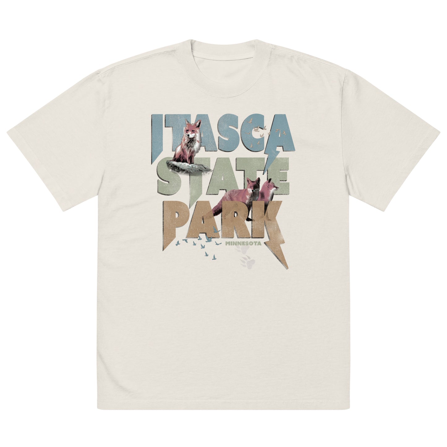 Itasca State Park Foxes Oversized Tee