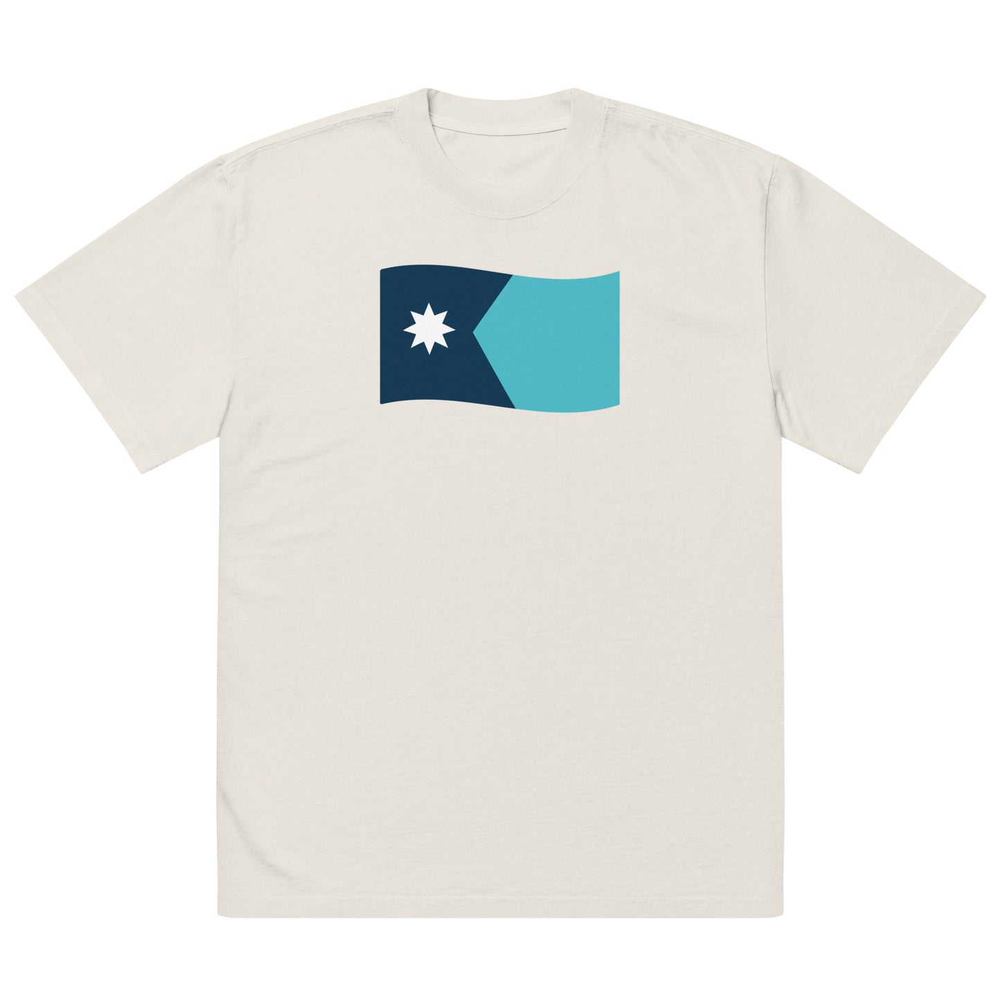 Minnesota State Flag Waving Oversized Tee