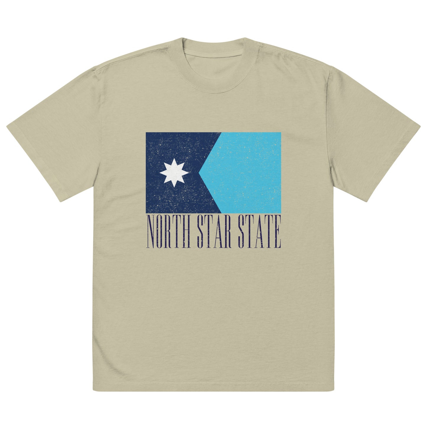 North Star State Flag Oversized Tee (Textured)