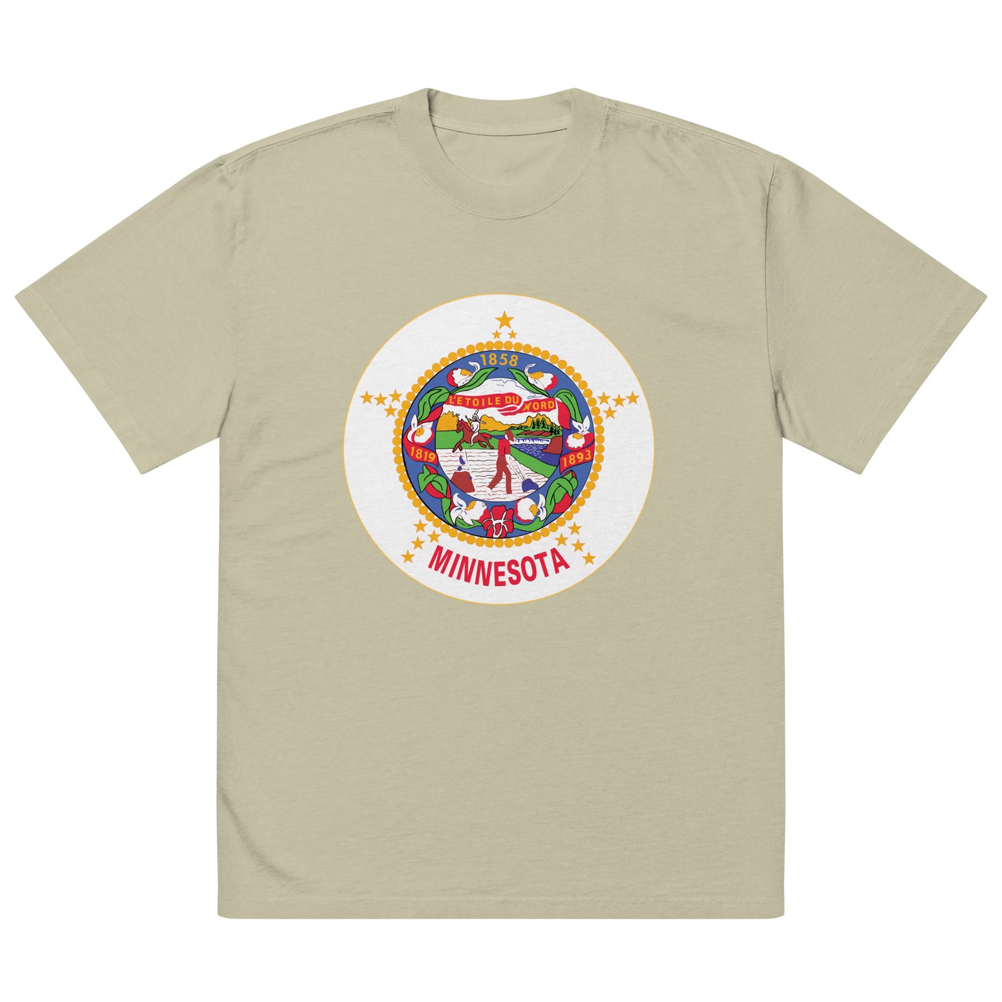 Minnesota State Flag Throwback Oversized Tee