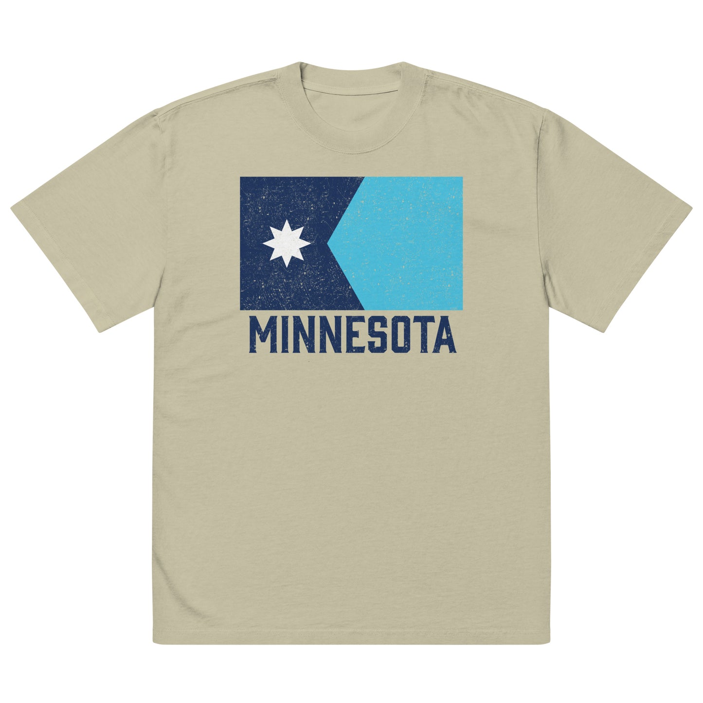 Minnesota State Flag Oversized Tee (Textured)