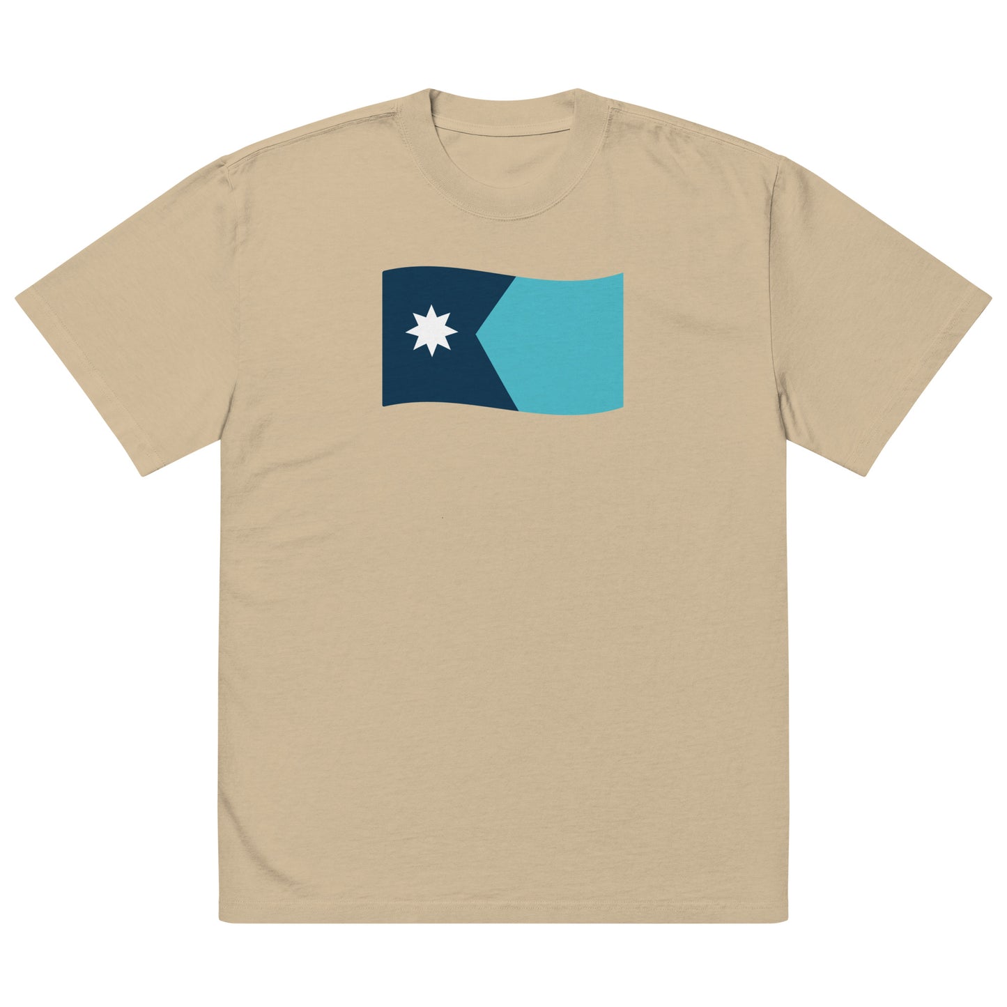 Minnesota State Flag Waving Oversized Tee