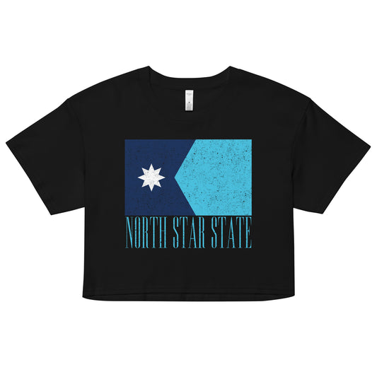 North Star State Flag Crop Top (Textured)