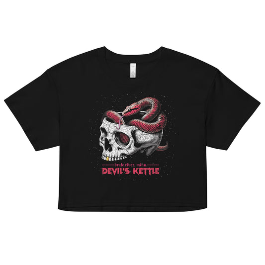 Devil's Kettle Snake & Skull Crop Top