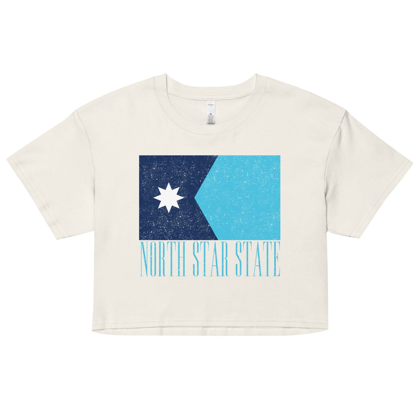 North Star State Flag Crop Top (Textured)